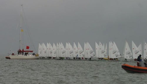 A very competitive start in the Laser Radial class © Thom Thouw/Holland Regatta http://www.thomtouw.com